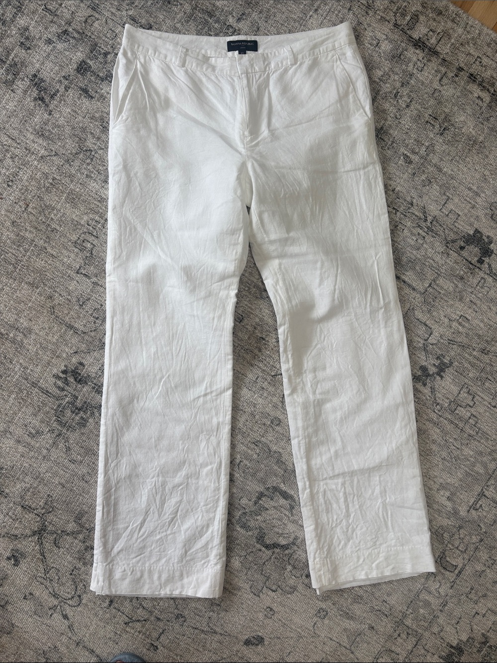 Banana Republic White Logan Trousers